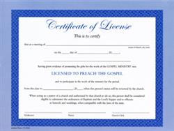 CERTIFICATE OF LICENSE TRADITIONAL VERSION (PACK OF 12)